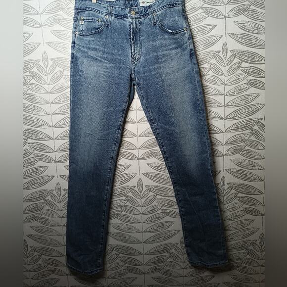 AG Ag-ed Jeans Straight Leg Blue Denim Stretch - Picture 7 of 7